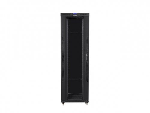 LANBERG SZAFA STOJĄCA RACK 19&quot; 42U 800X1200 DRZWI SZKLANE LCD CZARNA FF01-8242-12BL (FLAT PACK)