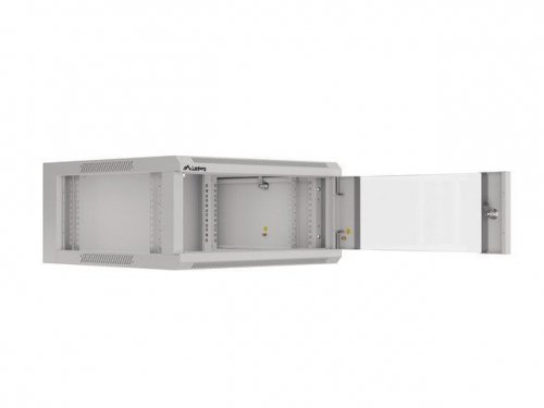 LANBERG SZAFA WISZĄCA 19&quot; 4U 570X600 SZYBKI MONTAŻ (SZARA, FLAT PACK) WFFA-5604-10S