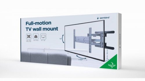 GEMBIRD REGULOWANY UCHWYT ŚCIENNY LCD 40&quot;-80&quot; VESA MAX 600 X 400MM, DO 50KG