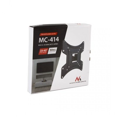 MACLEAN UCHWYT DO TELEWIZORA LUB MONITORAMAX. VESA 200X200, 23-43&quot;, 30KG, CZARNY MC-414