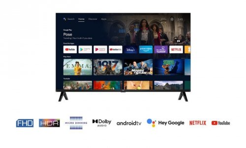 Telewizor TCL 32S5400AF LED 32&#039;&#039; Full HD Android Dolby Audio DVB-T2 Srebrny