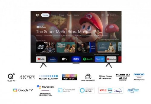 Telewizor TCL 55C655 QLED 55&#039;&#039; 4K Ultra HD Google TV Dolby Atmos DVB-T2 Czarny