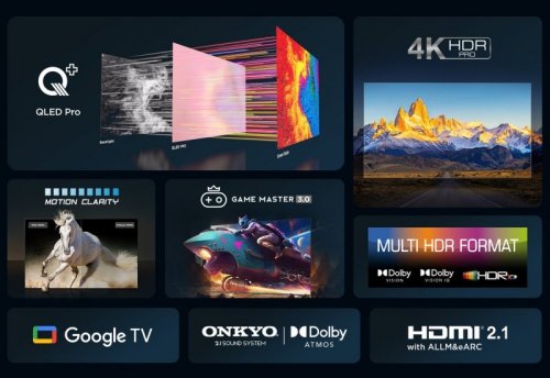 Telewizor TCL 55C655 QLED 55&#039;&#039; 4K Ultra HD Google TV Dolby Atmos DVB-T2 Czarny