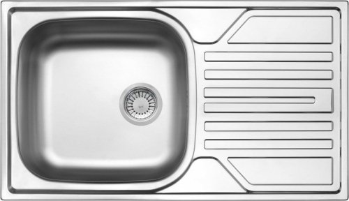 Zlewozmywak stalowy 1-komorowy z ociekaczem - odpływ 3.5&quot; ZEL_3113 5908212037683