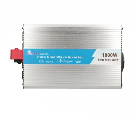 Extralink OPIP-1000W | Przetwornica napięcia | 12V - 230W, 1000W, czysty sinus