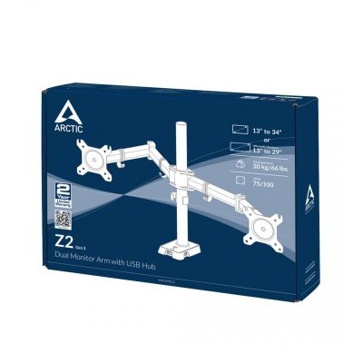 ARCTIC Z2 (Gen 3) uchwyt / stojak do monitorów 86,4 cm (34&quot;) Biurko Czarny
