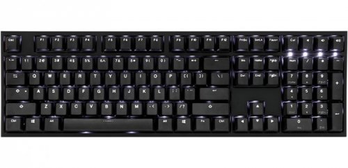 Ducky One 2 White LED klawiatura Uniwersalne USB Niemiecki Czarny, Biały