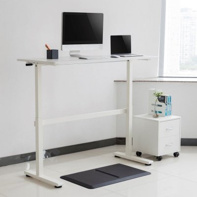 Biurko ręczna regulacja wys  Ergo Office, max 40 kg, max wys 117cm,  z blatem do pracy stojąco siedzącej, ER-401 W