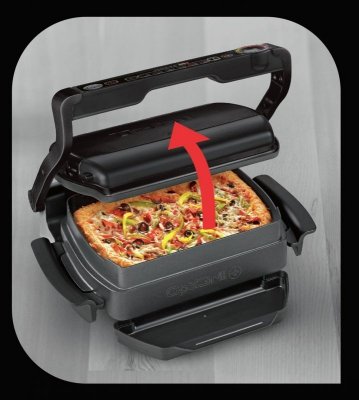 Grill elektryczny Tefal OptiGrill+ GC 714834  (Forma do pieczenia; składany; 2000W; kolor czarny)