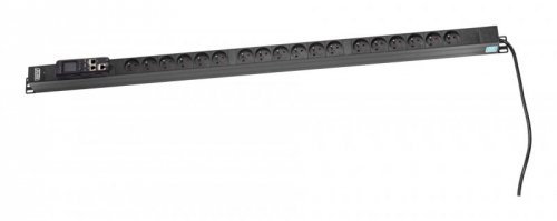 Digitus DN-IP-V-2-18E rozdzielacz zasilania PDU 18 x gniazdo sieciowe 0U Czarny
