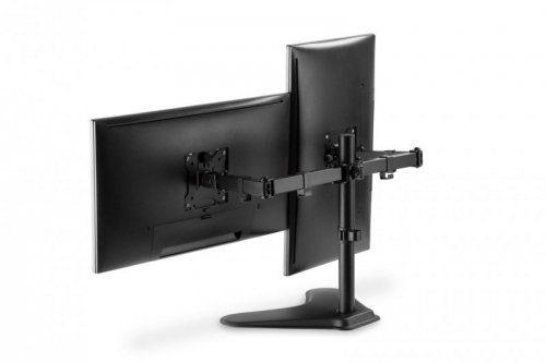 DIGITUS STOJAK BIURKOWY PODWÓJNY 2XLCD MAX. 32&quot; MAX. 2X 8KG UCHYL.-OBROT QUICK-RELEASE DA-90401