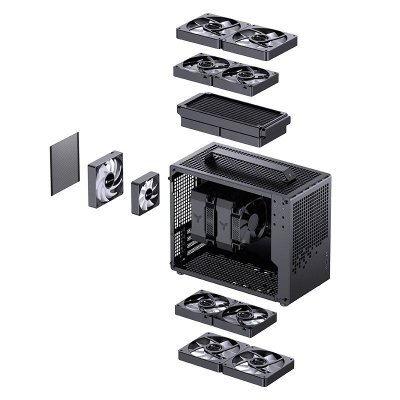 Obudowa Jonsplus MATX Uchwyt Case Z20 - czarny