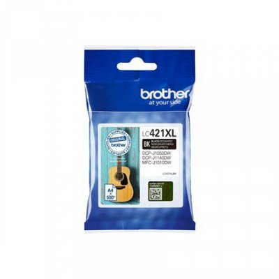 Brother LC-421XLBK nabój z tuszem 1 szt. Oryginalny Wysoka (XL) wydajność Czarny