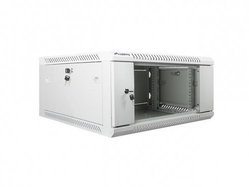 Szafa Rack Lanberg  WF01-6604-10S (4U; 280mm / 600mm / 600 mm; wisząca; Szklane; 19&#039;&#039;; kolor szary)