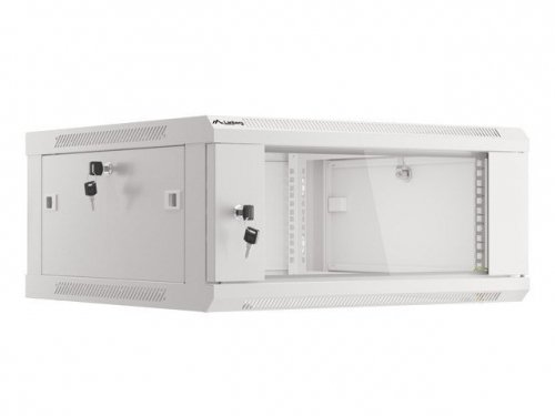 Szafa Rack Lanberg  WF01-6604-10S (4U; 280mm / 600mm / 600 mm; wisząca; Szklane; 19&#039;&#039;; kolor szary)