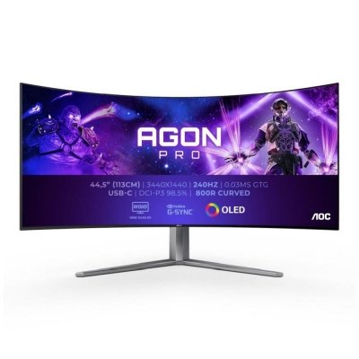 AOC AGON PRO AG456UCZD LED display 114,3 cm (45&quot;) 3440 x 1440 px Wide Quad HD OLED Czarny