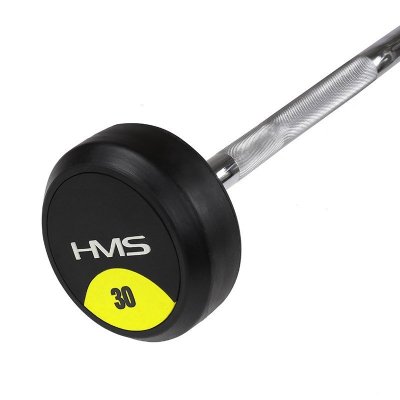 Sztanga/gryf stały gumowany łamany 30 kg HMS GSL30
