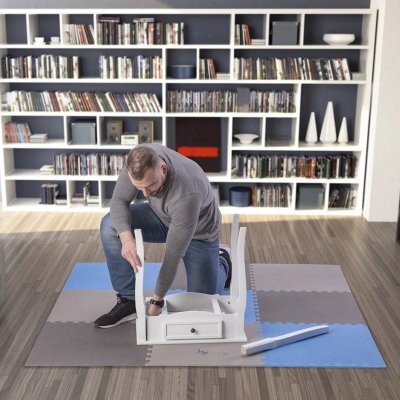 Mata puzzle Multipack One Fitness MP10 niebiesko-szare 9 elementów 10 mm