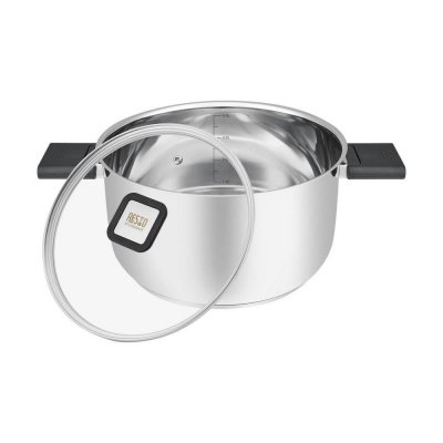 Resto Kitchenware Anser 4,4 l Okrągły Czarny, Stal nierdzewna