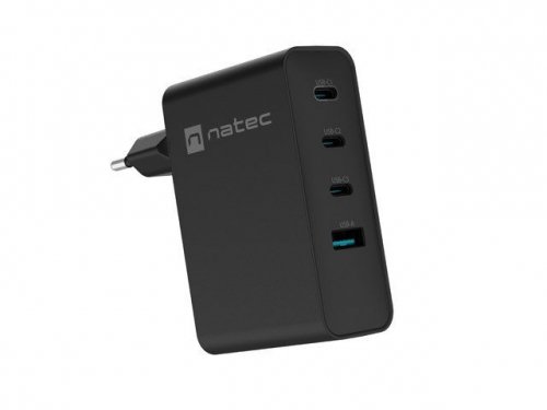 NATEC NUC-2234 ładowarka do urządzeń przenośnych Laptop, Smartfon Czarny Prąd przemienny Szybkie ładowanie Wewnętrzna