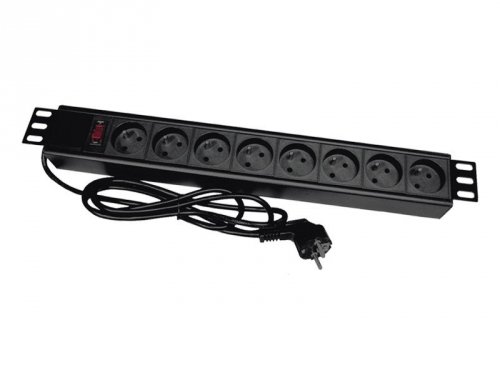 Listwa przeciwprzepięciowa A-LAN PZ081U3M (8 x UTE; 16 A (3680 W); 3m; kolor czarny)