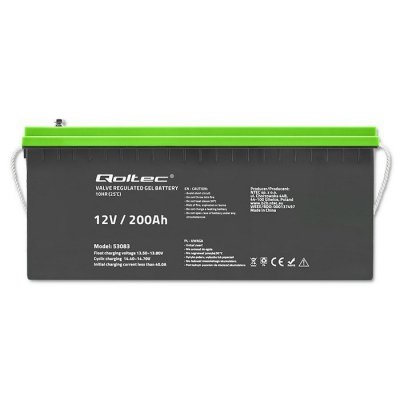 QOLTEC AKUMULATOR ŻELOWY 12V | 200AH | GEL