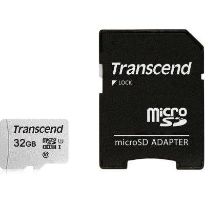 PAMIĘĆ MICRO SDHC 32GB W/ADAP C10 TS32GUSD300S-A TRANSCEND