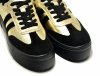 Półbuty sneakersy 39 skóra FILIPPO 6841 złote czarne skórzane 