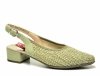 Czółenka 40 RIEKER 47060 z odkrytą piętą zielone khaki