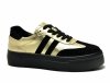 Półbuty sneakersy 39 skóra FILIPPO 6841 złote czarne skórzane 