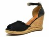 Sandały WRANGLER 37 LORETTA espadryle czarne na koturnie damskie 