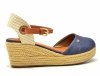 Sandały WRANGLER 40 BELA espadrylegranatowe na koturnie damskie beżowe
