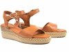 Sandały 38 JANA 28365 sandałki camel na koturnie