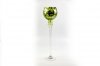 Świecznik szklany lampion zielony na prezent