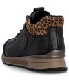 BOTKI sneakersy 37 RIEKER 1457 czarne damskie półbuty
