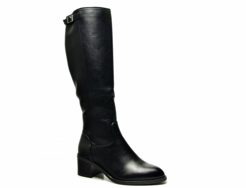 Kozaki 39 VINCEZA 58589 czarne damskie na obcasie