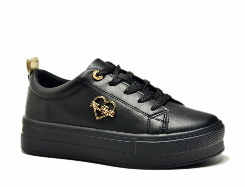Półbuty sneakersy 40 skóra FILIPPO 3533 czarne skórzane 