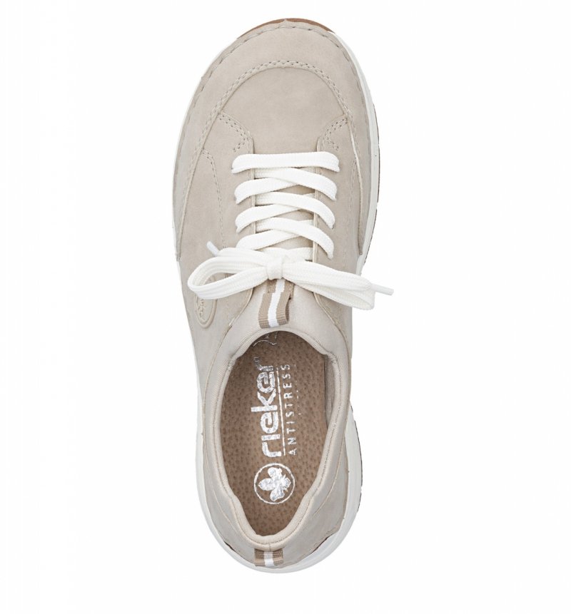 Sneakersy 36 RIEKER 44562 beżowe damskie półbuty beż