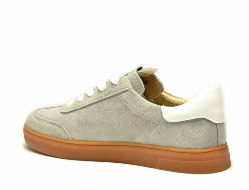 Półbuty sneakersy 39 skóra FILIPPO 6742 szare skórzane nubuk