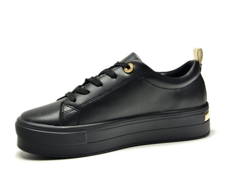Półbuty sneakersy 40 skóra FILIPPO 3533 czarne skórzane 