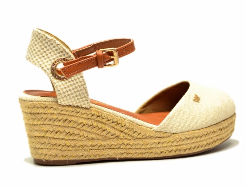 Sandały WRANGLER 39 BELA espadryle beżowe na koturnie