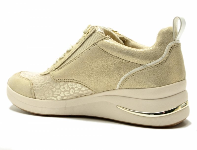 Sneakersy 41 TAMARIS 83714 skóra półbuty beżowe złote skórzane