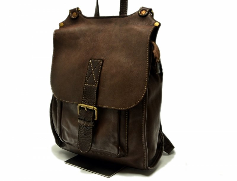 TOREBKA plecak MIKO skóra brązowy vintage skórzany damska brąz czekolada