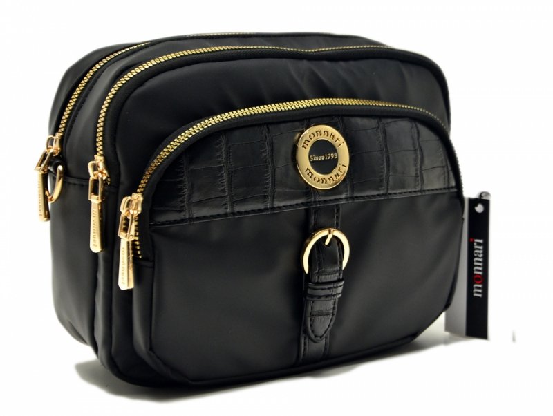 TOREBKA listonoszka czarna MONNARI BAG4140 wodoodporna
