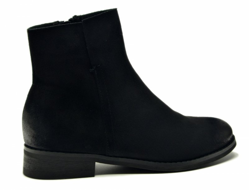 Botki 39 czarne VINCEZA 39961 zamsz płaskie damskie