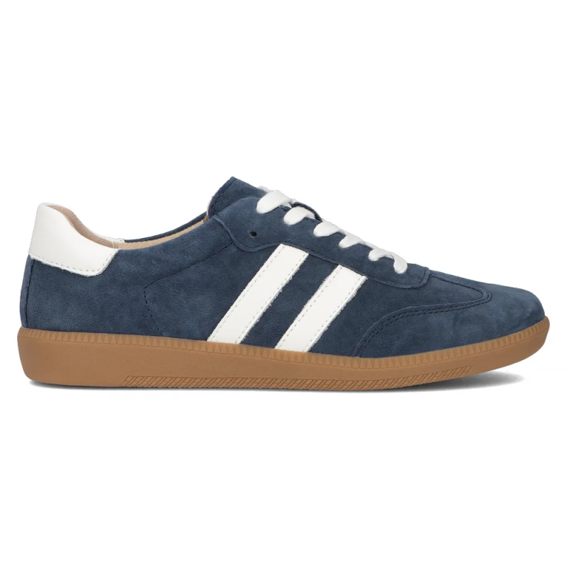 Półbuty sneakersy 38 skóra FILIPPO 6741 granatowe skórzane zamsz