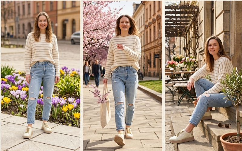 Sneakersy beżowe 40 skóra FILIPPO 6701 skórzane beż półbuty