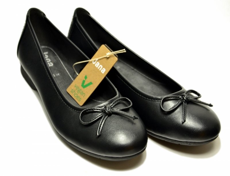 Baleriny damskie 38 JANA 22163 czarne półbuty balerinki