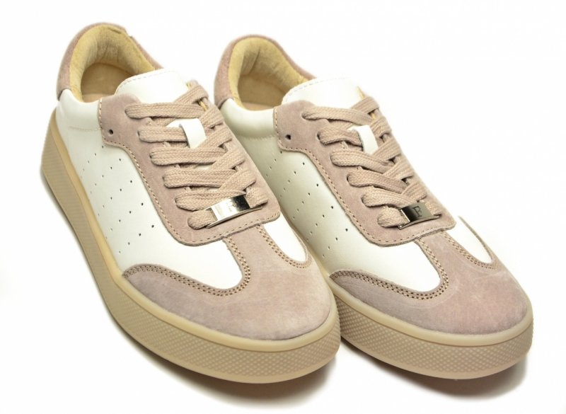 Sneakersy białe 40 skóra FILIPPO 7524 skórzane beżowe półbuty
