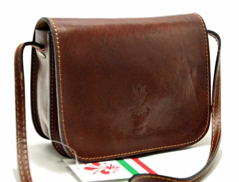 TOREBKA listonoszka skóra brązowa skórzana GREGORIO brąz